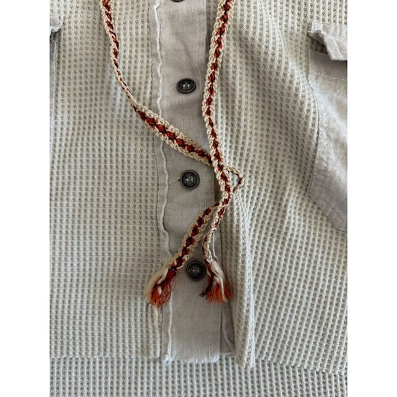 POL Track Suit Hoodie Oversized Waffle Knit Crop Top Hooded Pants - Picture 14 of 16